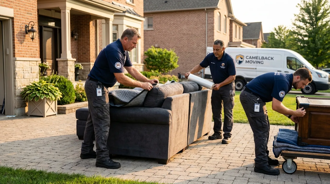 Large estate moving crew wrapping furniture in Bodfish, CA