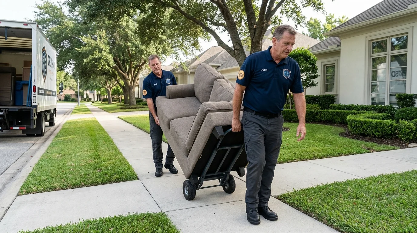 Local residential moving crew loading furniture in Bodfish, CA